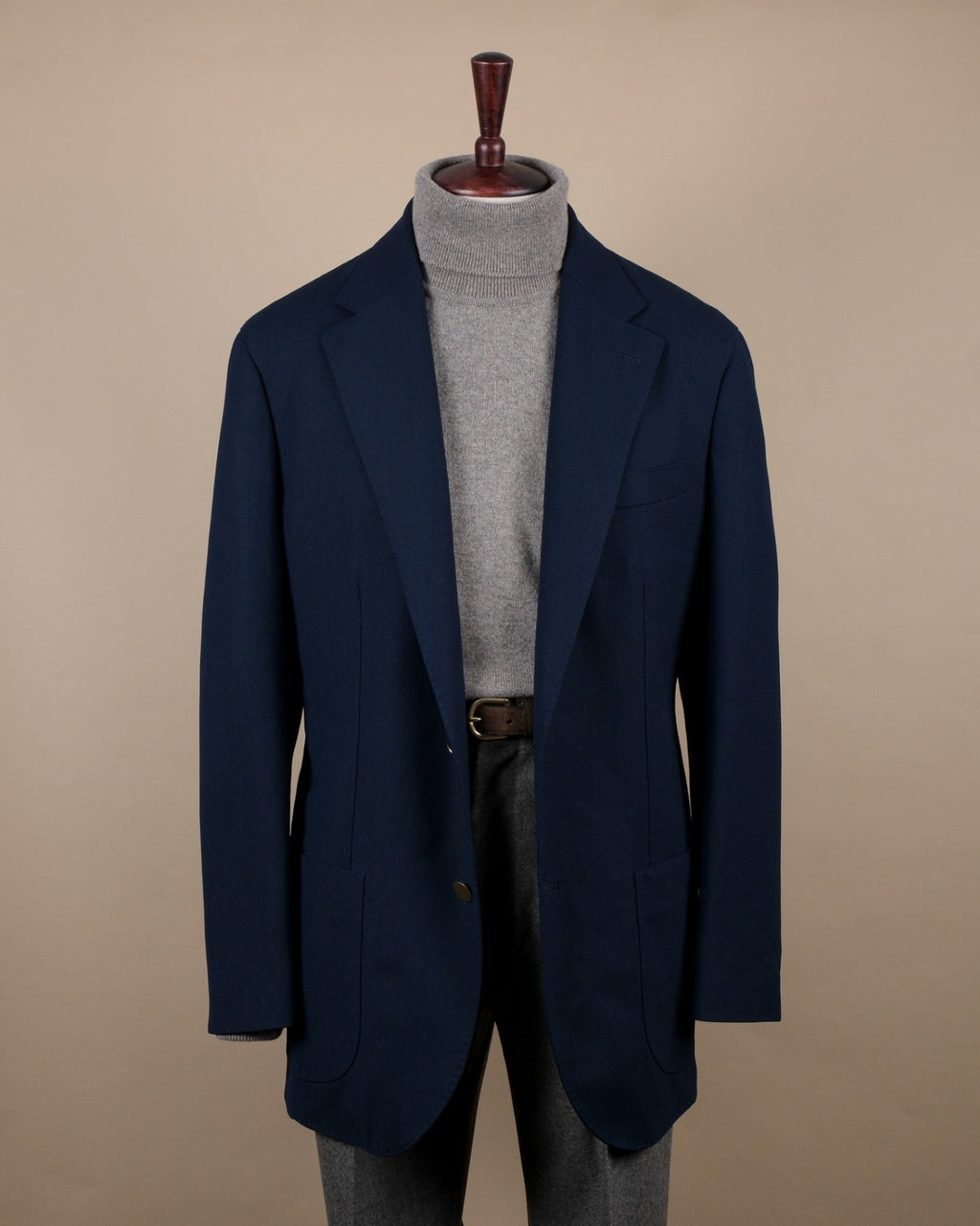Navy Drapers Virgin Wool Hopsack Club Blazer
