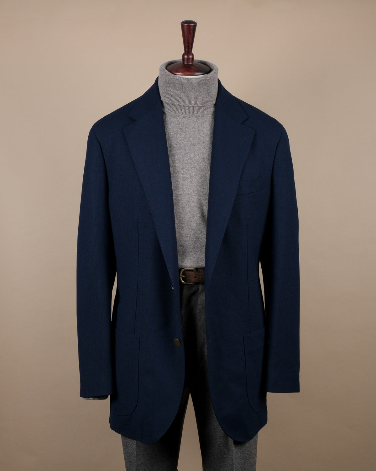 Navy Drapers Virgin Wool Hopsack Club Blazer