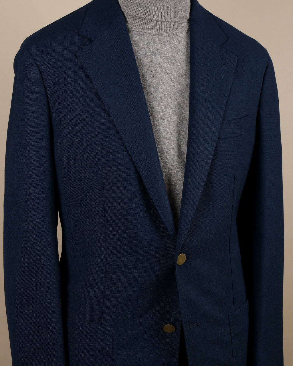 Navy Drapers Virgin Wool Hopsack Club Blazer