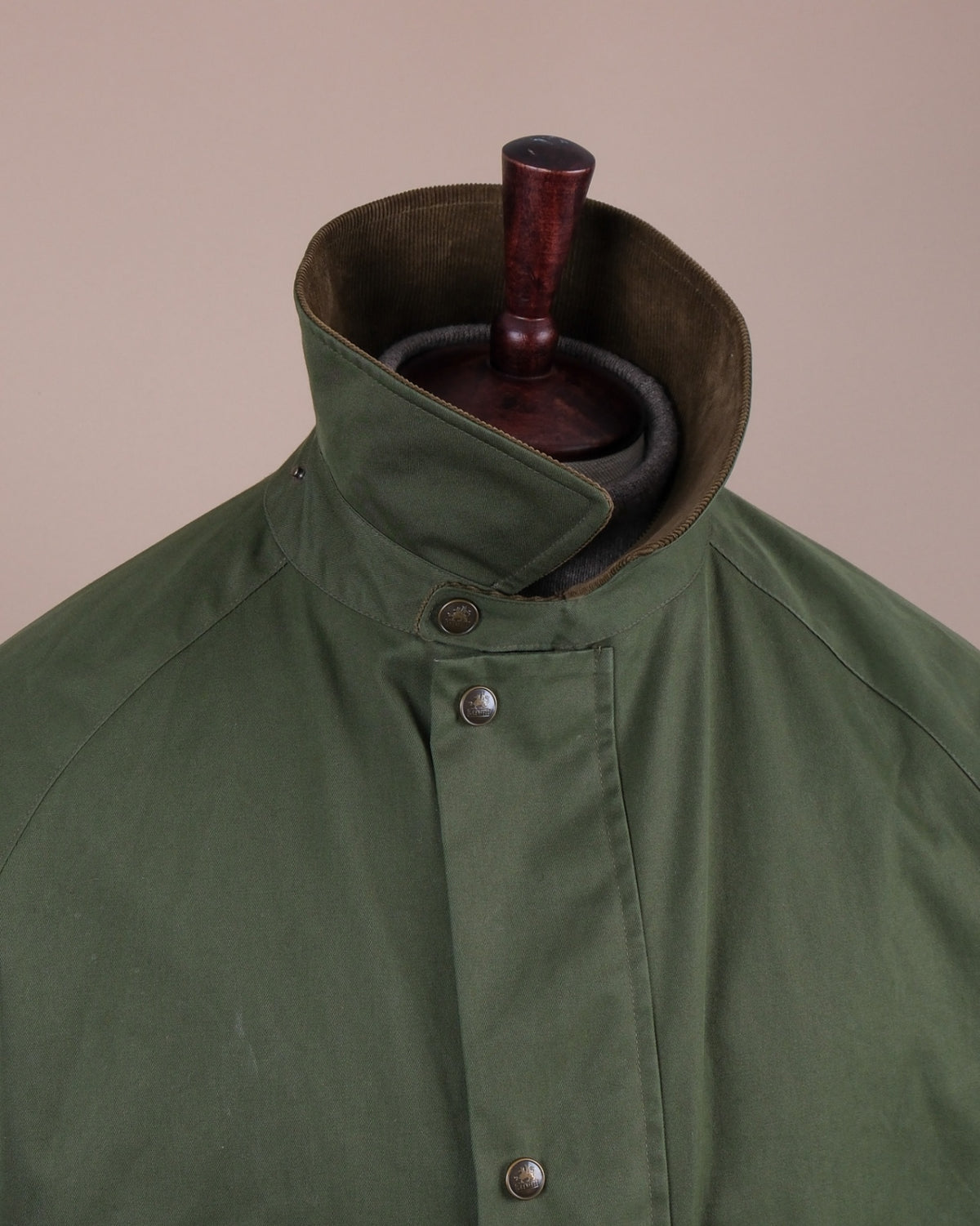 Olive Cotton Twill Raglan Jacket