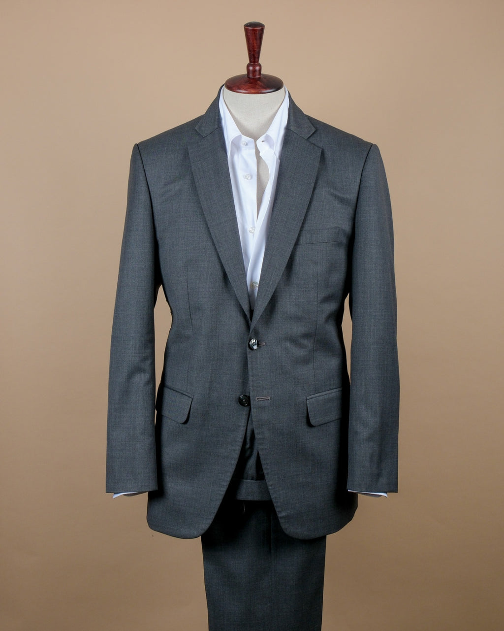 Charcoal Worsted Wool Suit