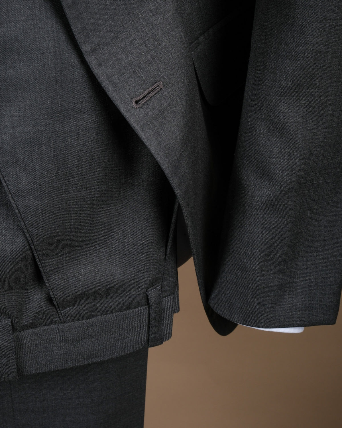 Charcoal Worsted Wool Suit