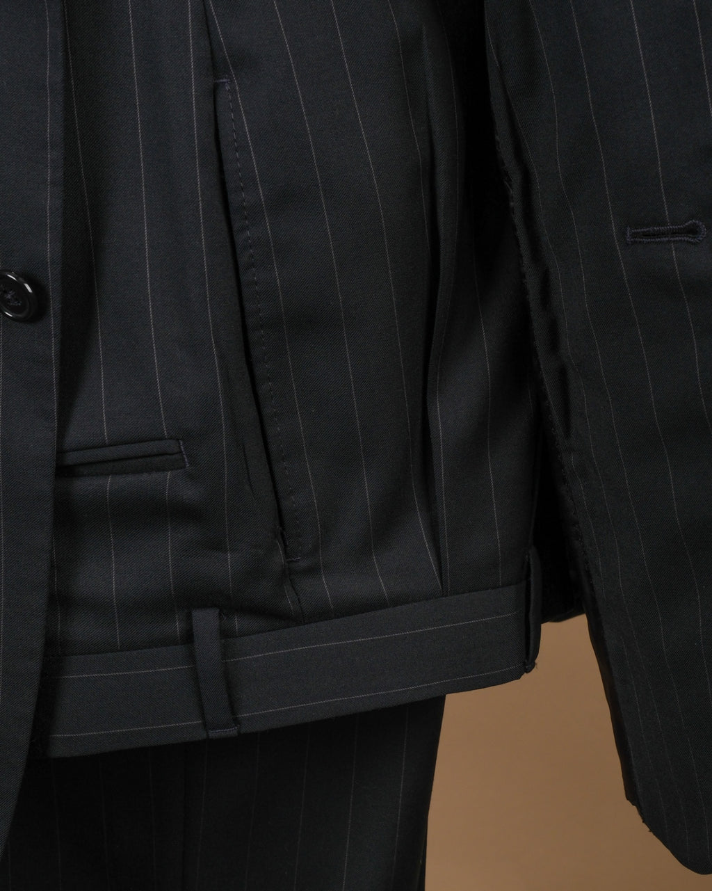 Navy Chalk Stripe Wool Suit