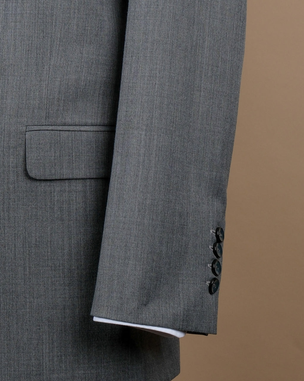 Mid Grey Worsted Wool Suit