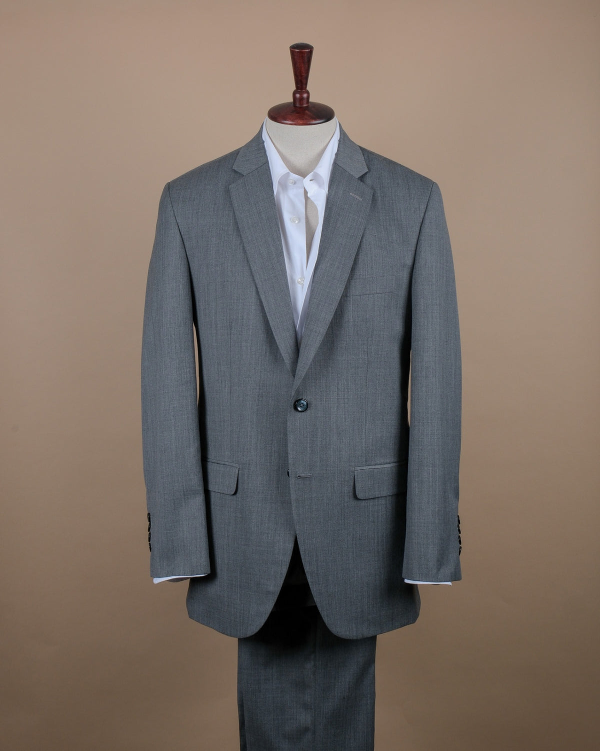 Mid Grey Worsted Wool Suit