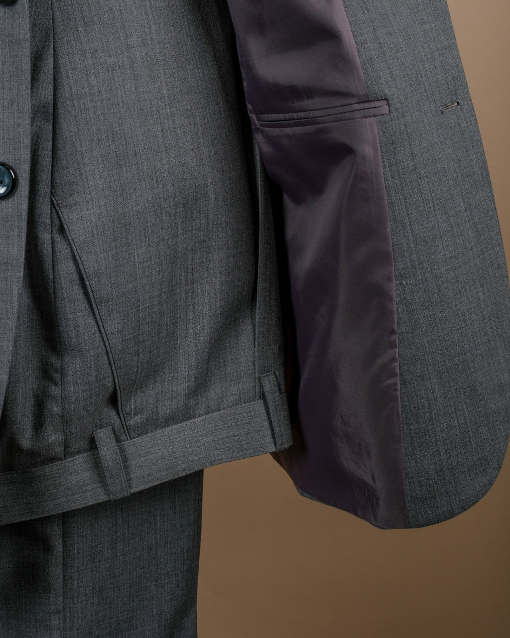 Mid Grey Worsted Wool Suit