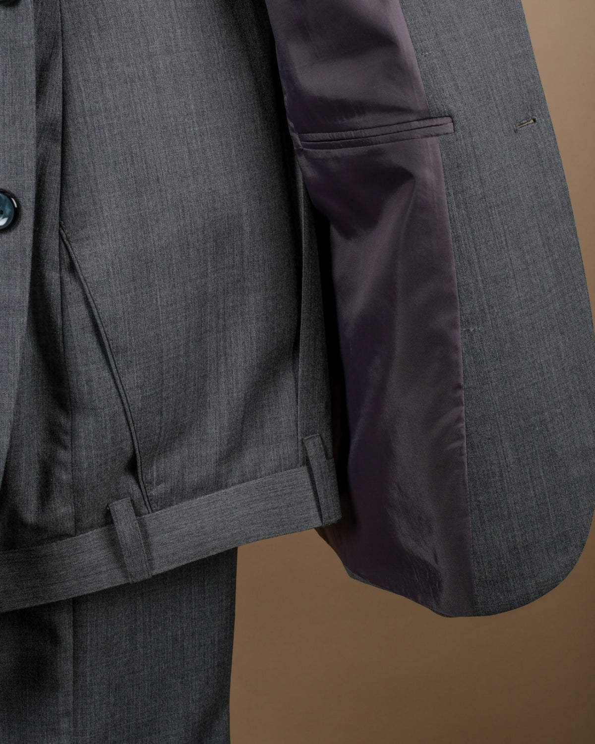 Mid Grey Worsted Wool Suit