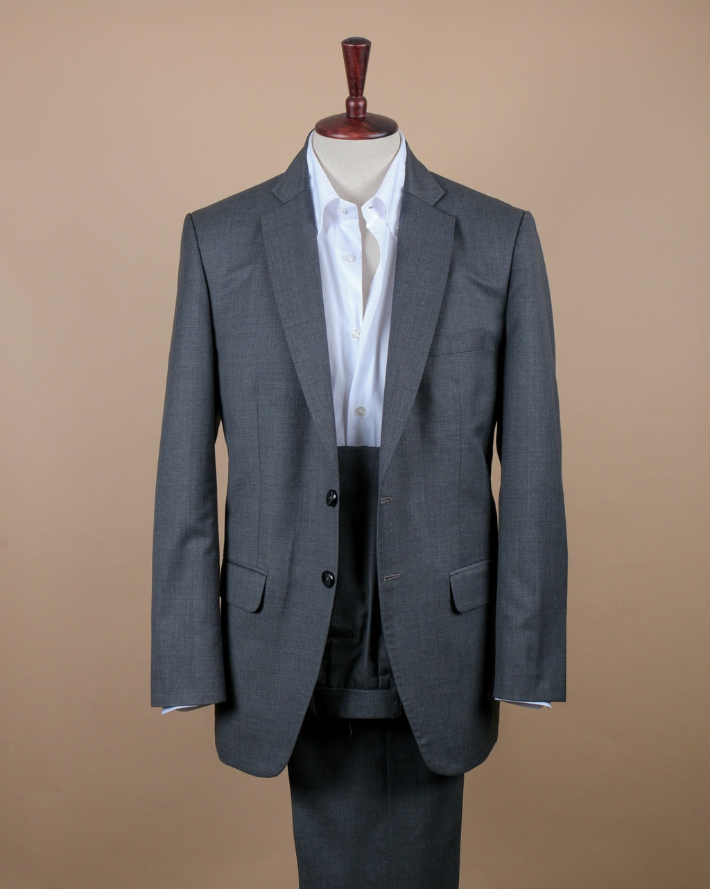 Charcoal Worsted Wool Suit