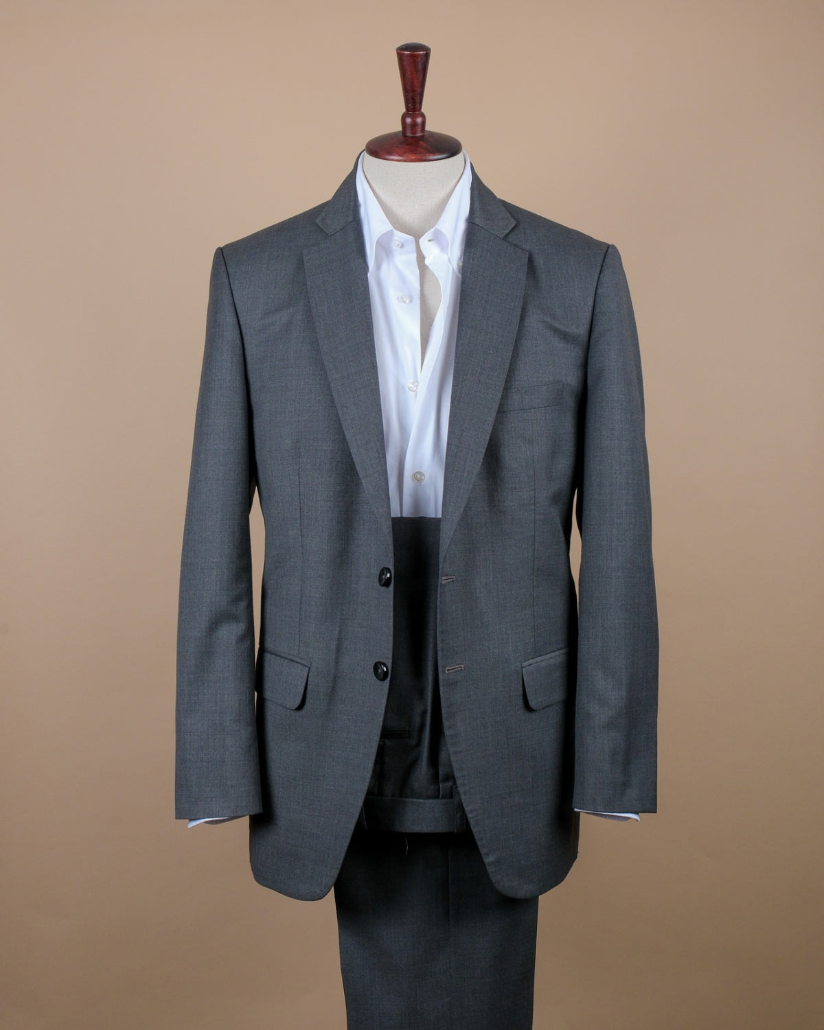 Charcoal Worsted Wool Suit