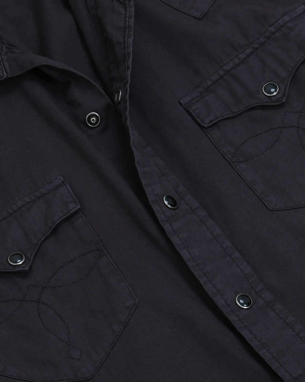 Black Twill Western Shirt