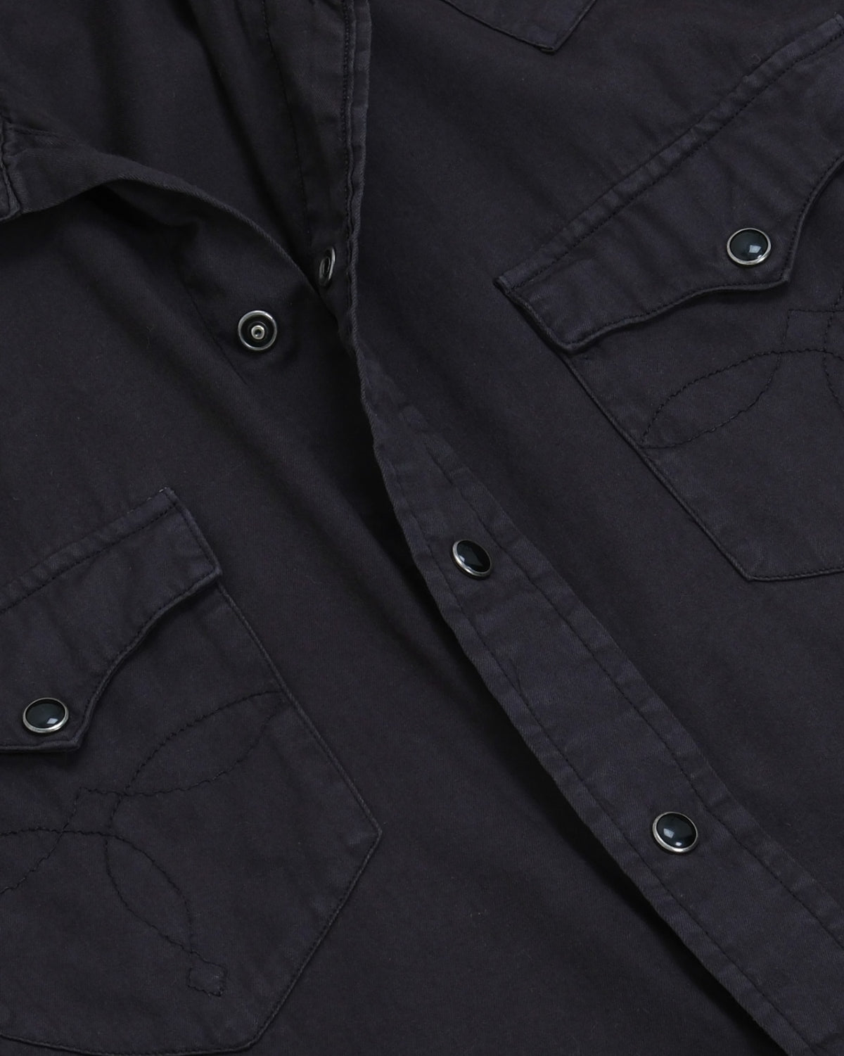 Black Twill Western Shirt