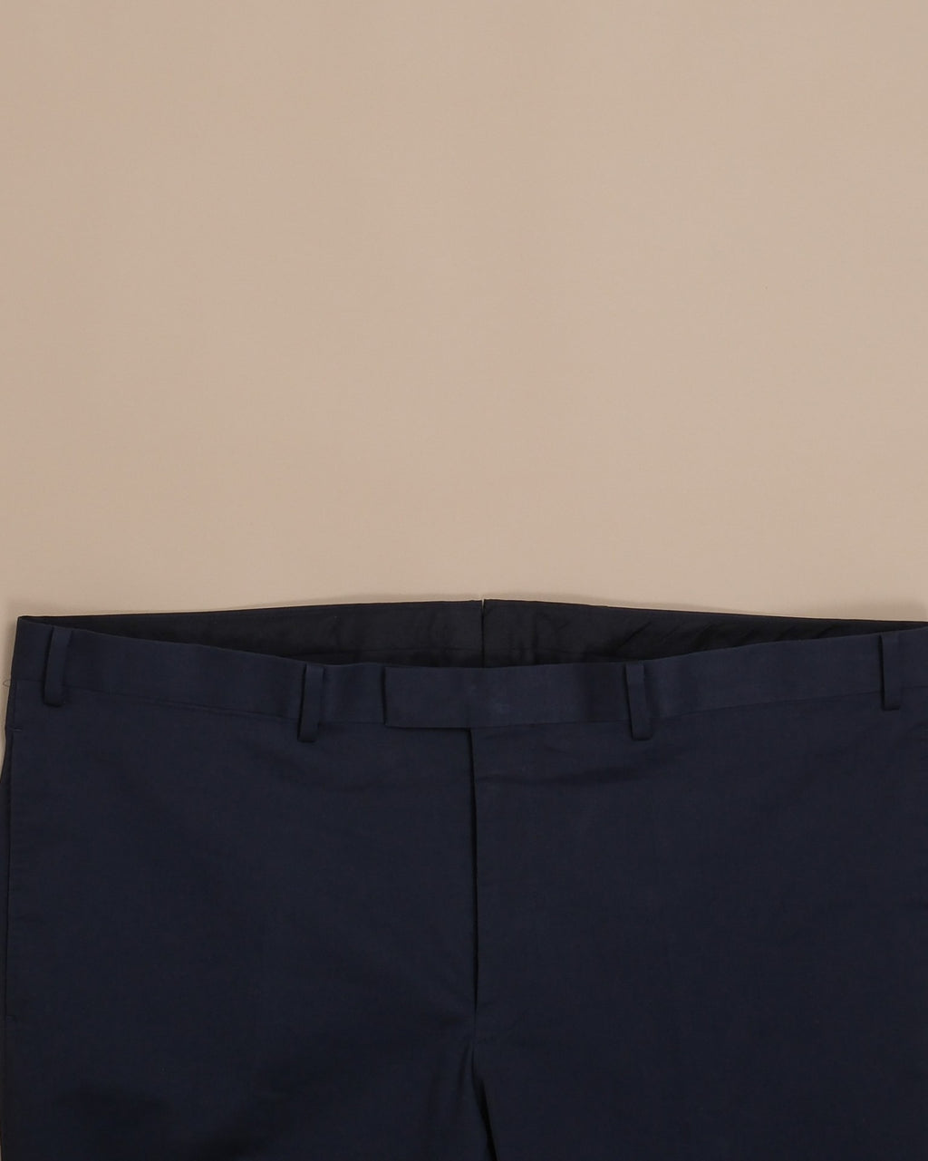 Navy Cotton Twill Slacks