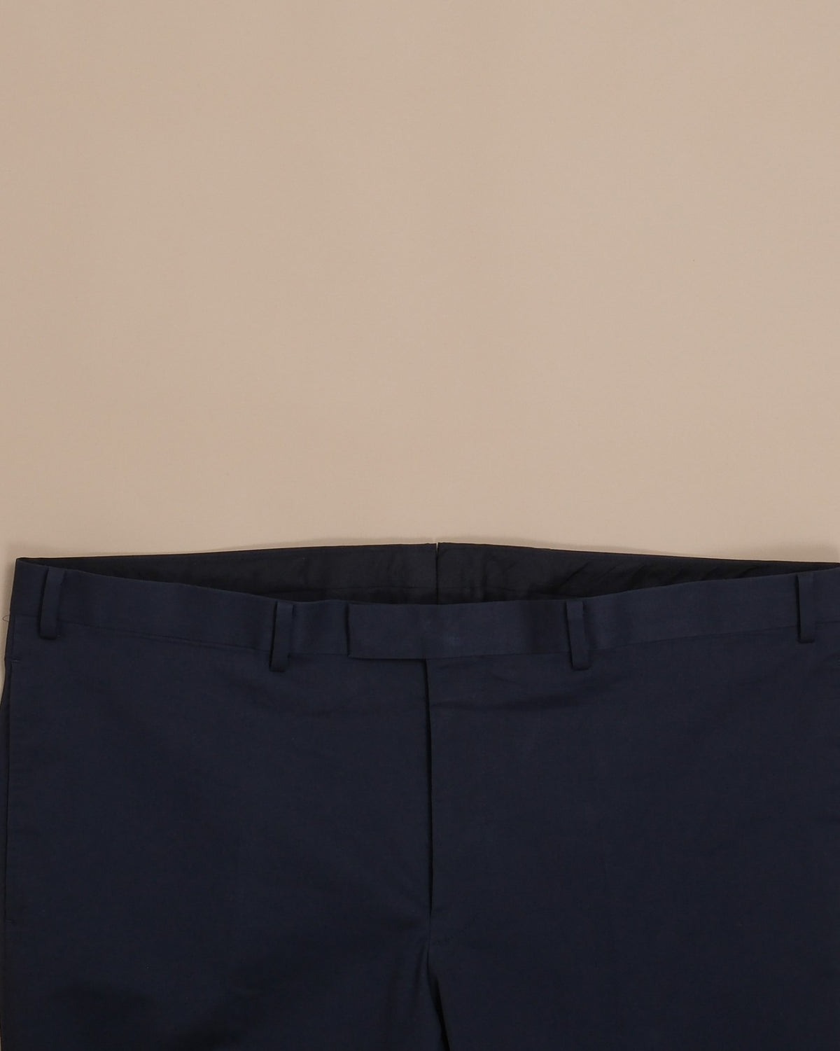 Navy Cotton Twill Slacks