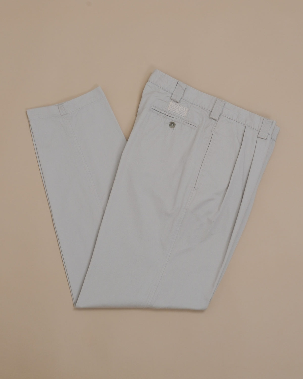 Light Gray Cotton Twill Trousers