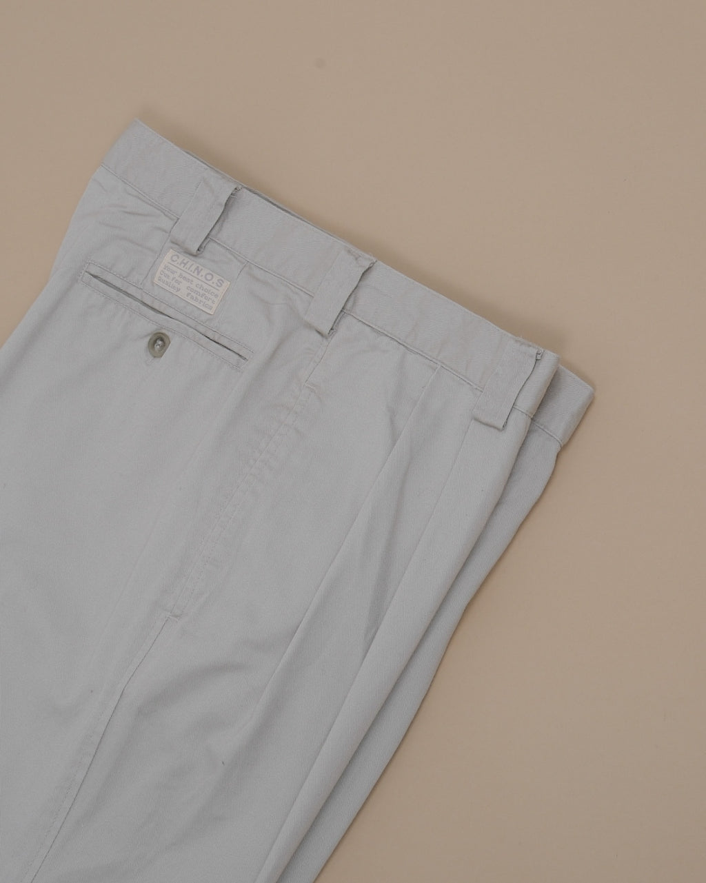 Light Gray Cotton Twill Trousers