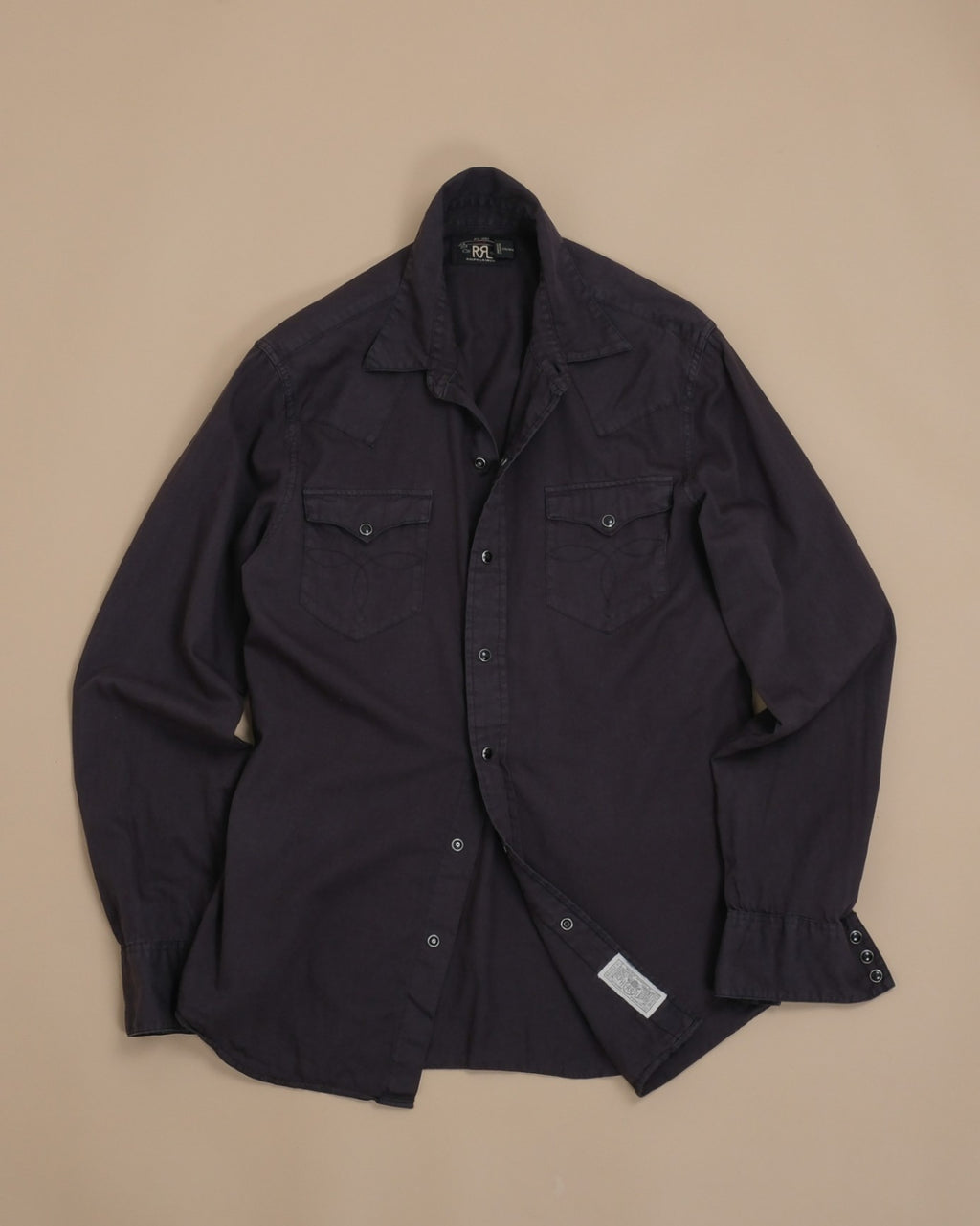 Black Twill Western Shirt
