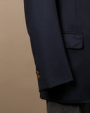 Navy Wool Twill Blazer