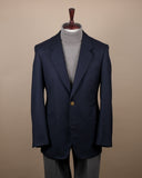 Navy Wool Twill Blazer