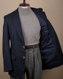Navy Wool Twill Blazer