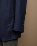 Navy Wool/Silk Sports Jacket