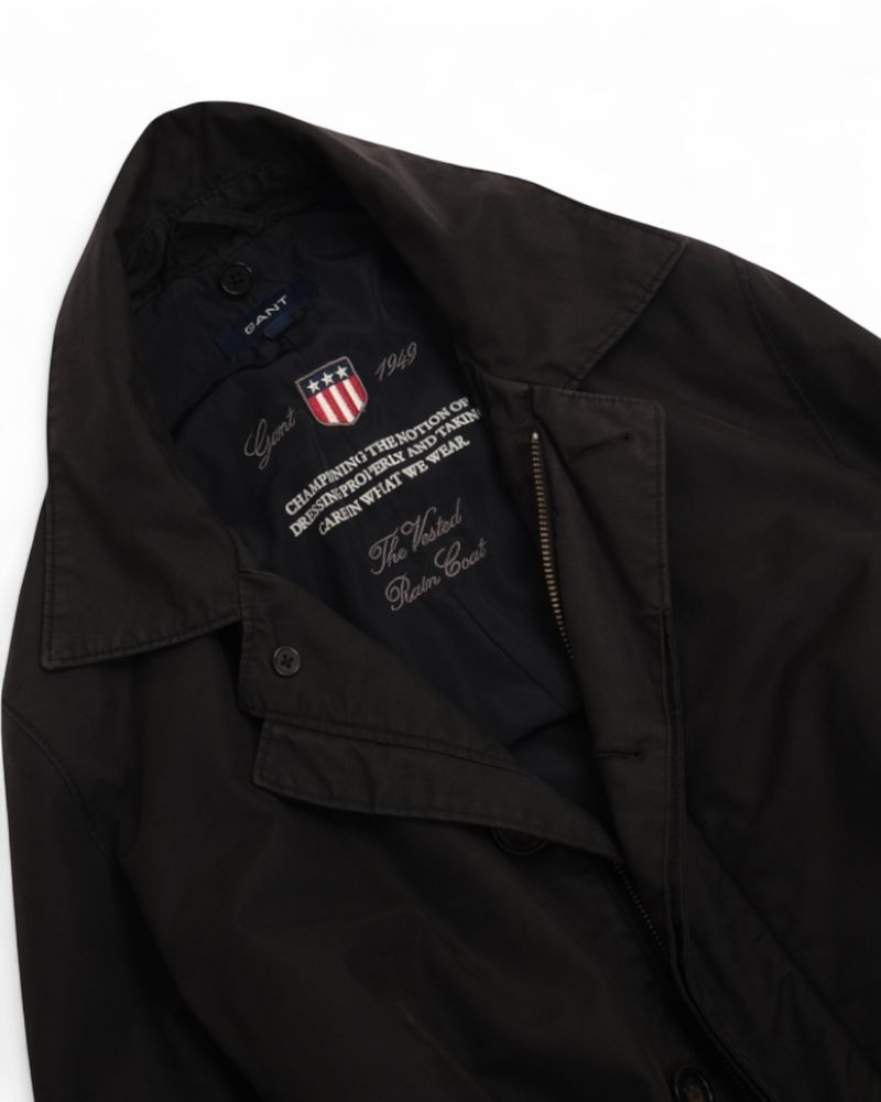 Black Cotton Car Coat