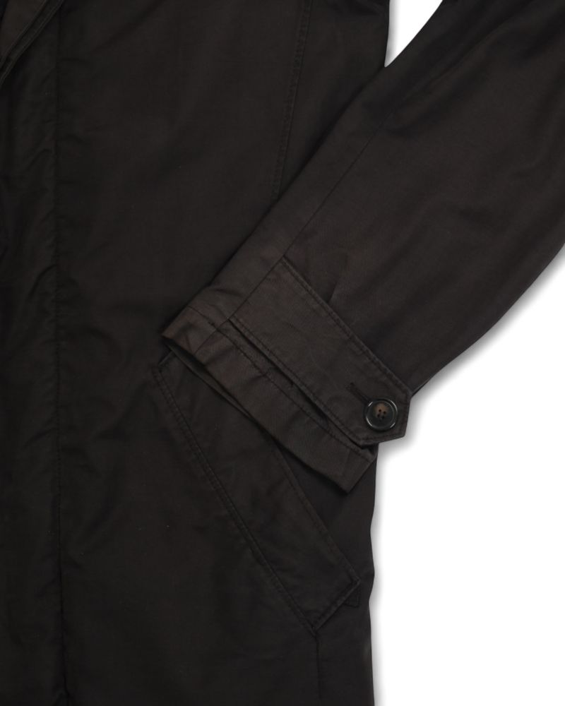 Black Cotton Car Coat