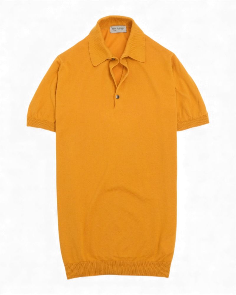 Warm Yellow Knitted Polo