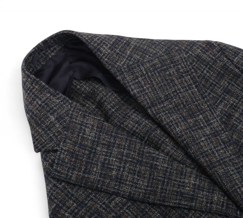Navy/Brown/Grey Checked sports Jacket