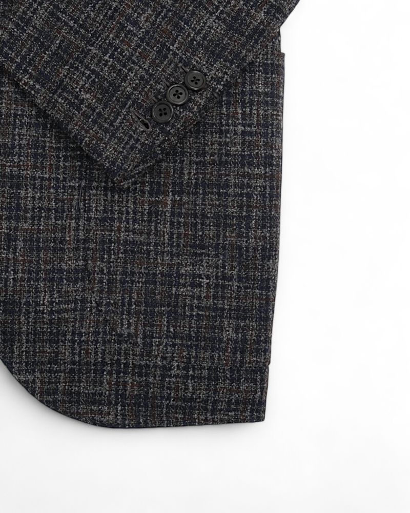 Navy/Brown/Grey Checked sports Jacket