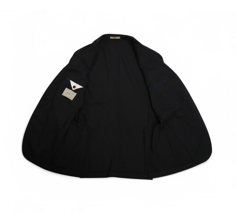 Dark Navy Unconstructed Wool Suit