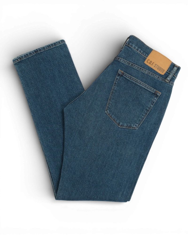 Mid Blue 5-Pocket Jeans