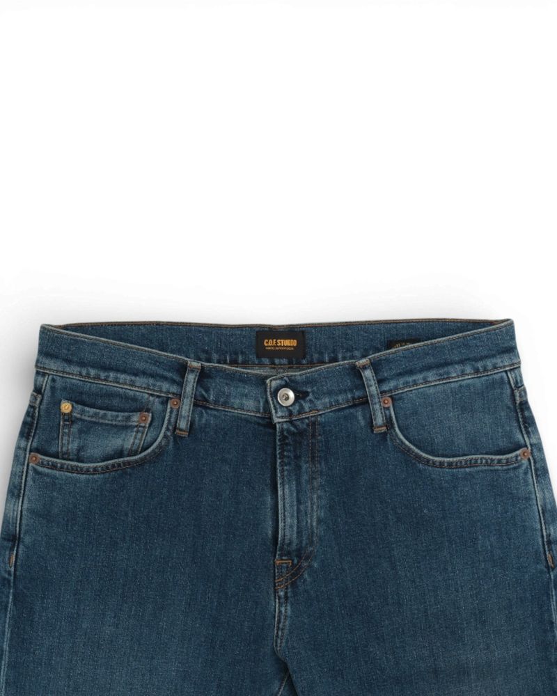Mid Blue 5-Pocket Jeans