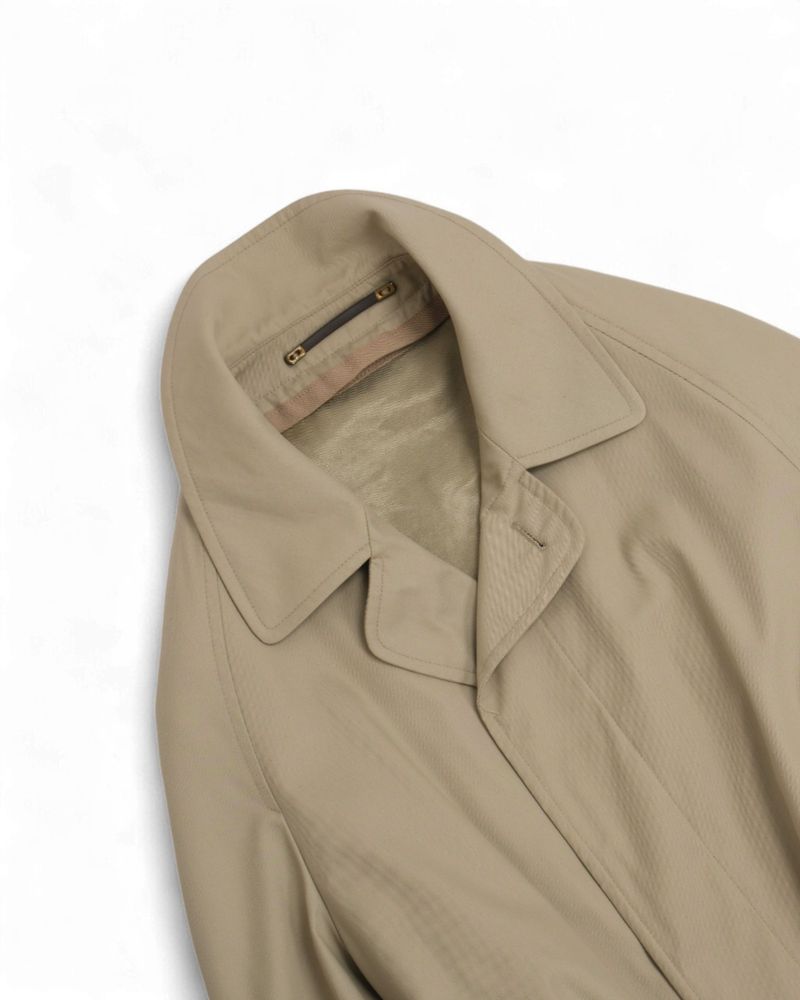Beige Belted Raglan Coat