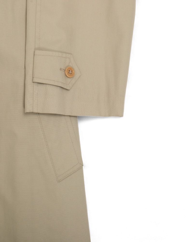 Beige Belted Raglan Coat