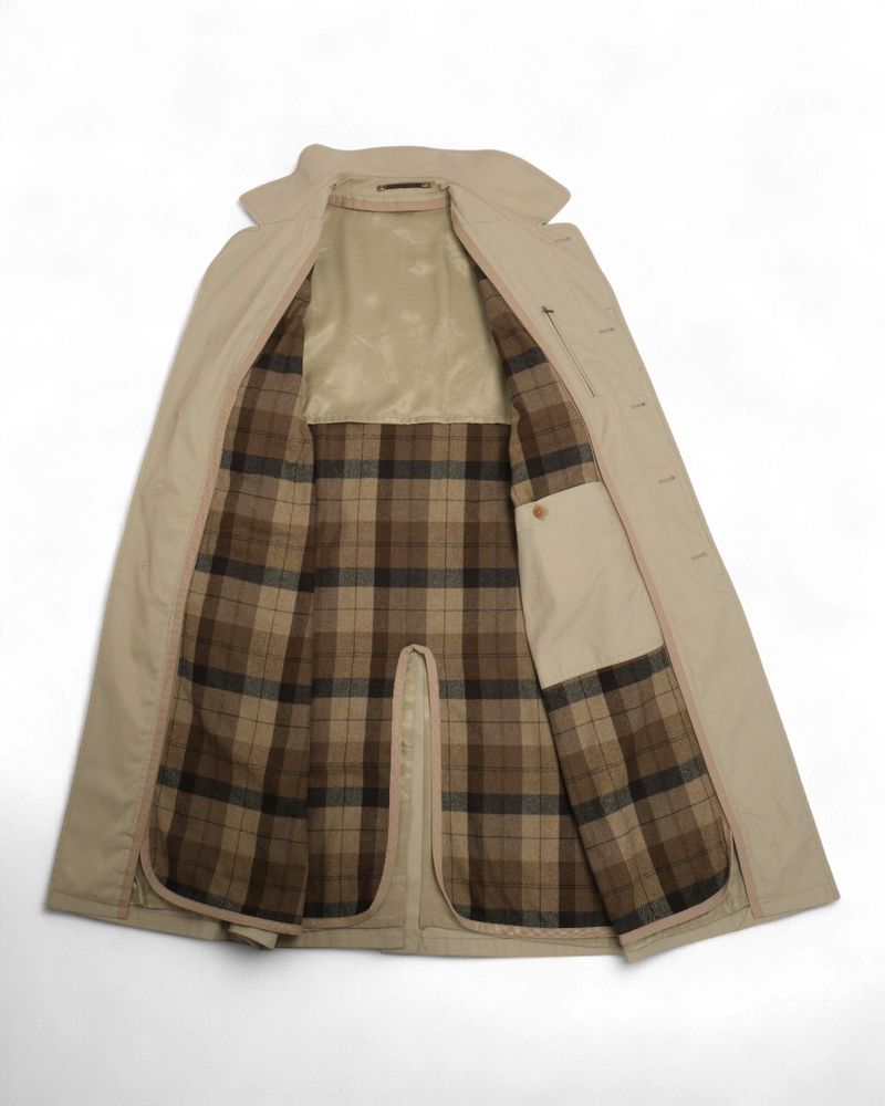 Beige Belted Raglan Coat