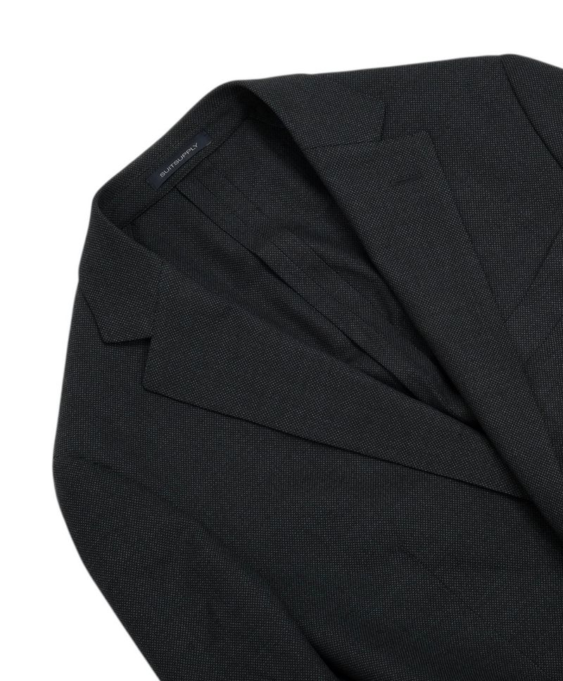 Dark Navy Traveller Wool Suit, Long