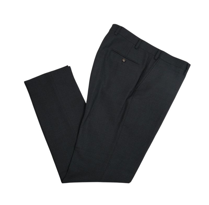 Dark Navy Traveller Wool Suit, Long