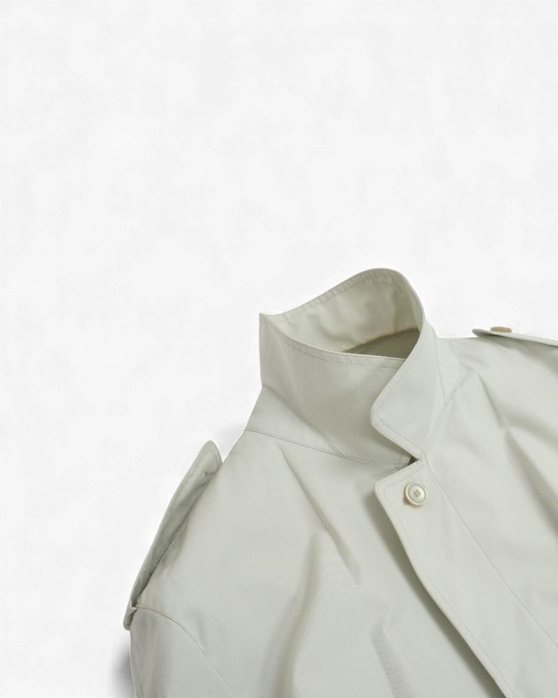 Stone White Long Belted Coat