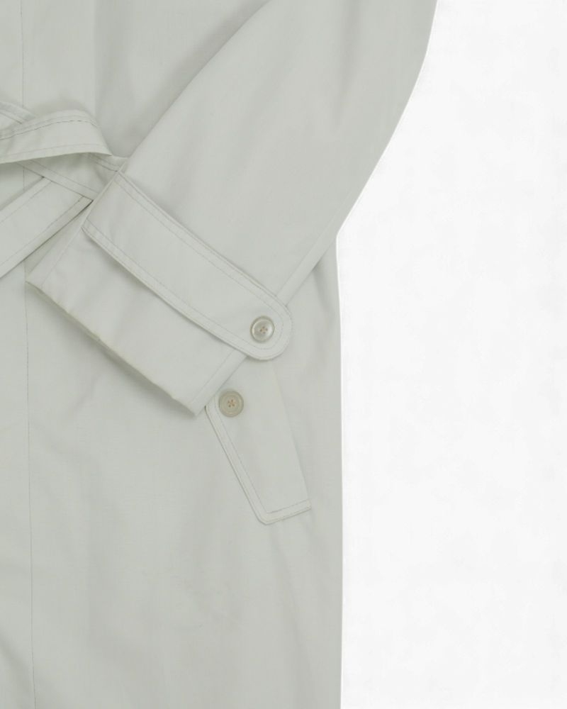 Stone White Long Belted Coat