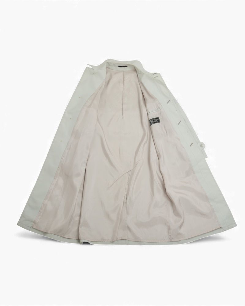 Stone White Long Belted Coat