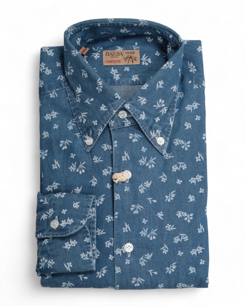 Blue BD Floral Denim Shirt