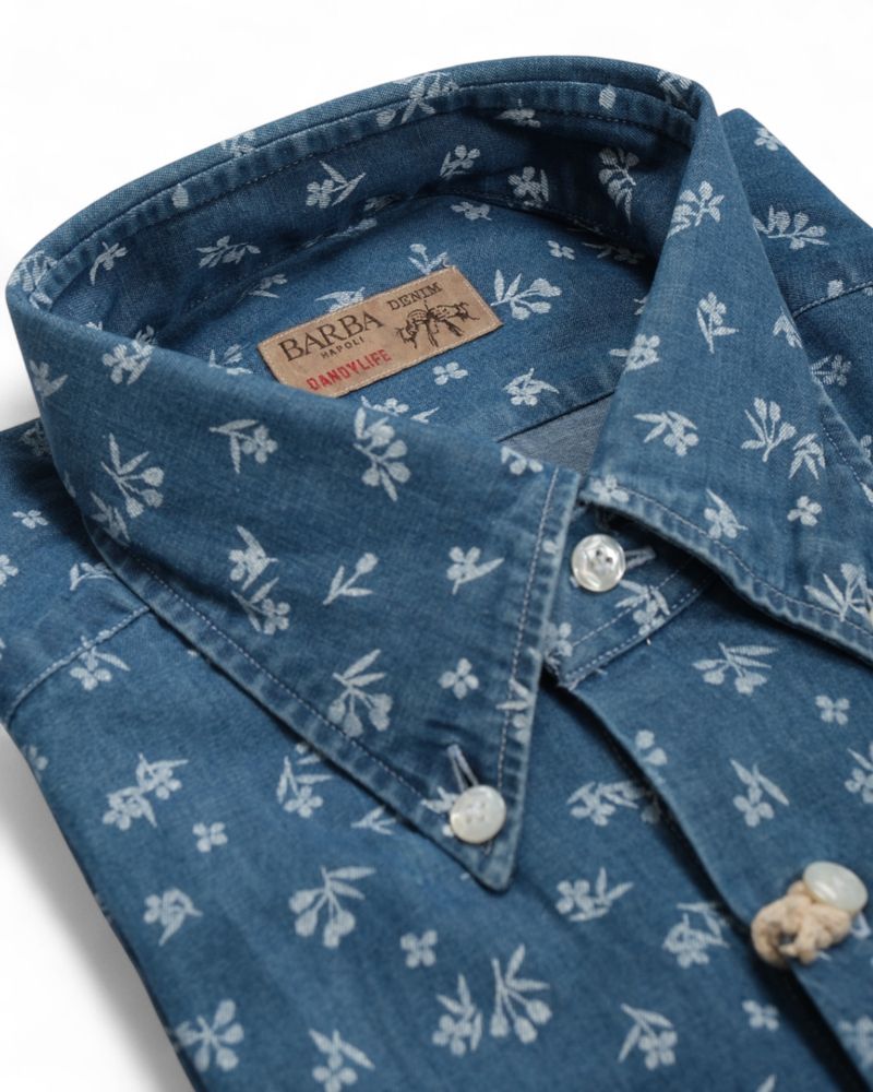 Blue BD Floral Denim Shirt