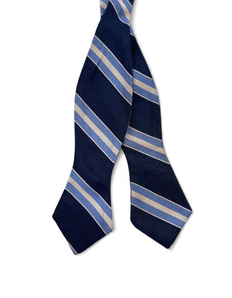 Navy Striped Elk Bow Tie