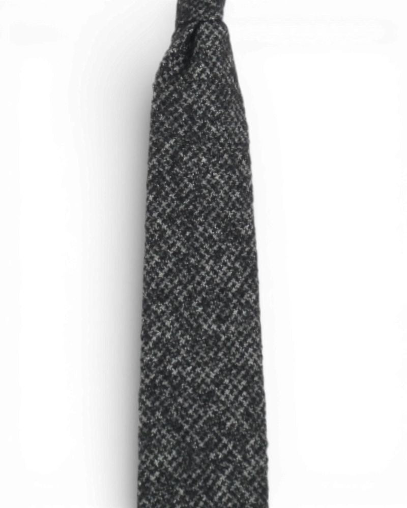 Charcoal Houndstooth Alpaca Blend Tie