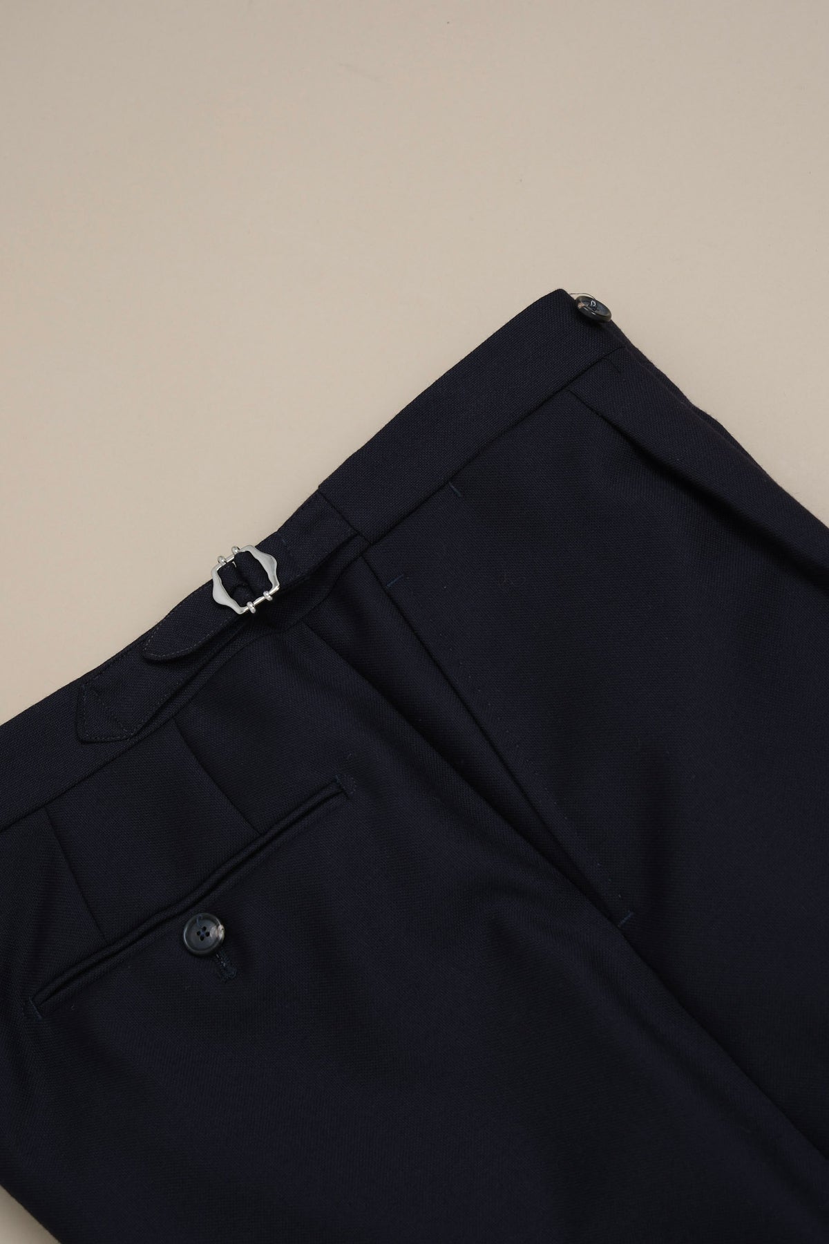 Navy Virgin Wool Hopsack DB. Suit