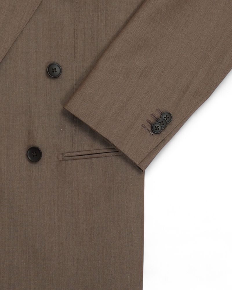 Taupe DB. Unlined Solaro Herringbone Suit