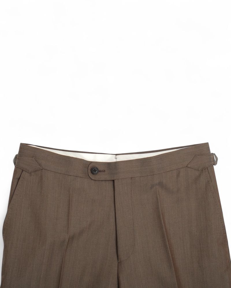 Taupe DB. Unlined Solaro Herringbone Suit