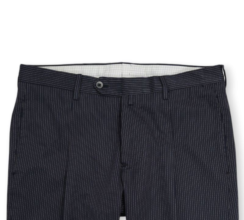 Navy Pinstripe Wool Suit