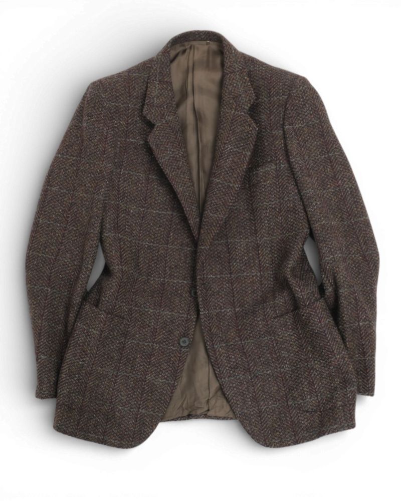 Multicolored Overcheck Tweed Sports Jacket