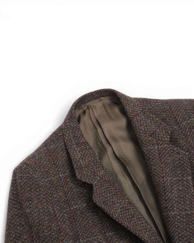 Multicolored Overcheck Tweed Sports Jacket